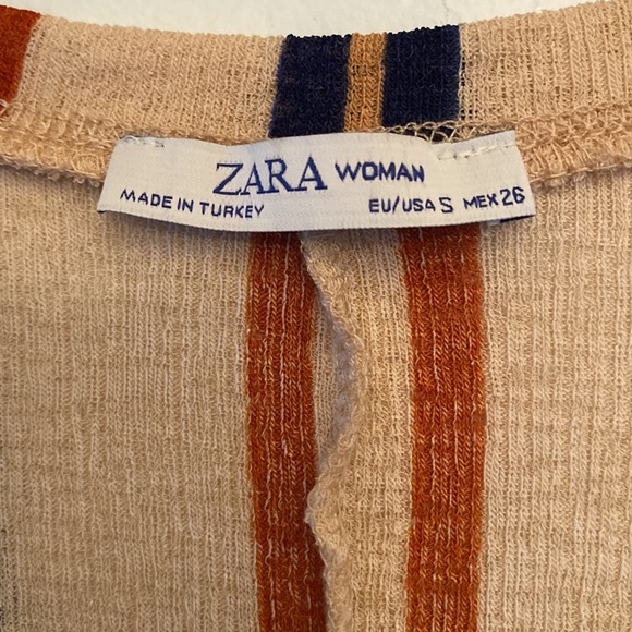 Zara Striped Top Sz Sm - Picture 2 of 4